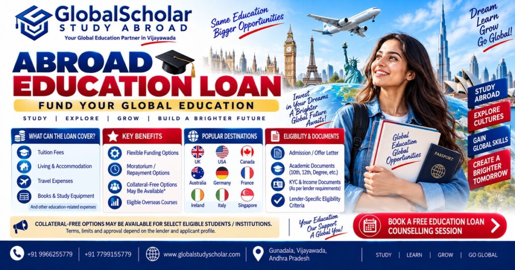 Education Loan for Study Abroad 2026 for Indian students