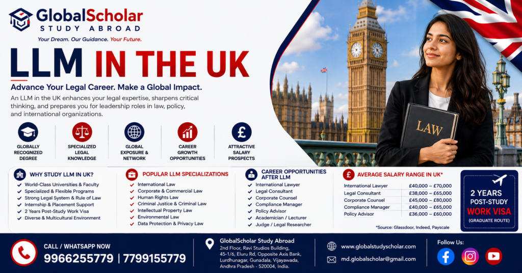 LLM in the UK 2026 – Study Master of Laws with GlobalScholar Study Abroad